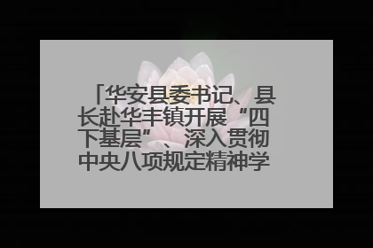 华安县委书记、县长赴华丰镇开展“四下基层”、深入贯彻中央八项规定精神学习教育工作调研