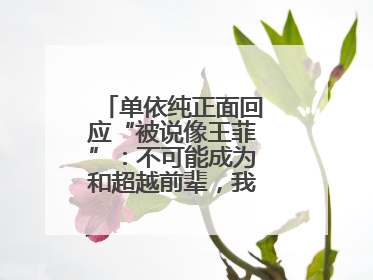 单依纯正面回应“被说像王菲”：不可能成为和超越前辈，我想致敬他们