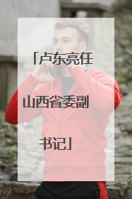 卢东亮任山西省委副书记