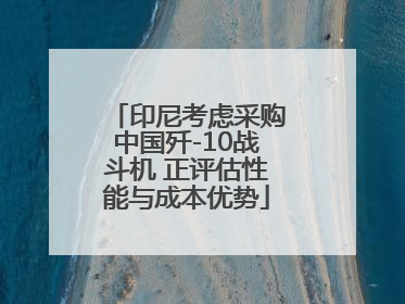 印尼考虑采购中国歼-10战斗机 正评估性能与成本优势