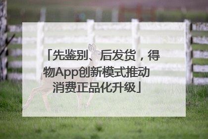 先鉴别、后发货，得物App创新模式推动消费正品化升级