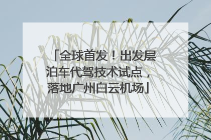 全球首发！出发层泊车代驾技术试点，落地广州白云机场