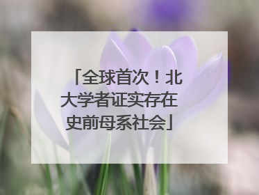 全球首次！北大学者证实存在史前母系社会