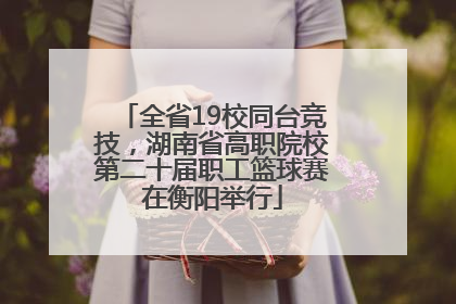 全省19校同台竞技，湖南省高职院校第二十届职工篮球赛在衡阳举行