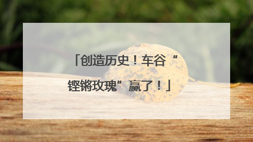 创造历史！车谷“铿锵玫瑰”赢了！