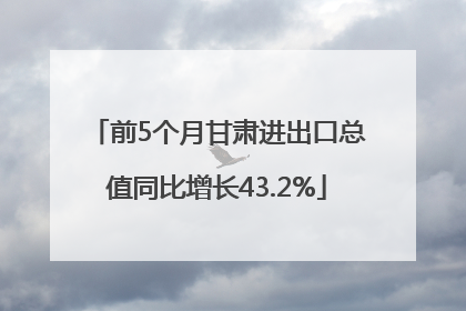 前5个月甘肃进出口总值同比增长43.2%