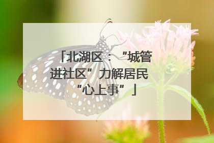 北湖区：“城管进社区”力解居民“心上事”
