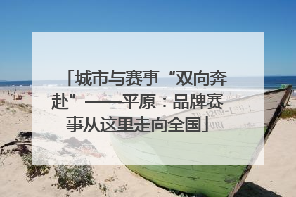 城市与赛事“双向奔赴”——平原：品牌赛事从这里走向全国