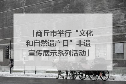 商丘市举行“文化和自然遗产日”非遗宣传展示系列活动