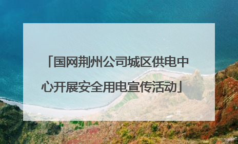 国网荆州公司城区供电中心开展安全用电宣传活动