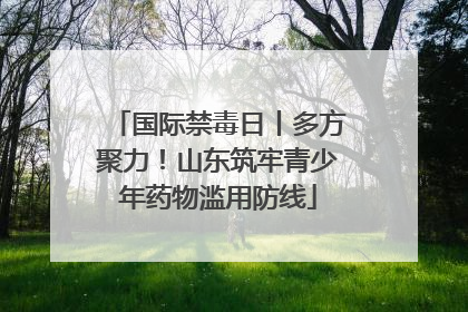 国际禁毒日丨多方聚力！山东筑牢青少年药物滥用防线