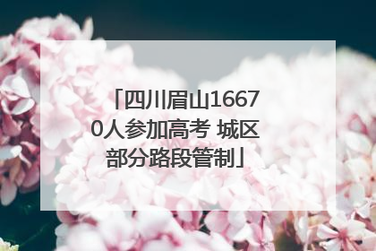 四川眉山16670人参加高考 城区部分路段管制