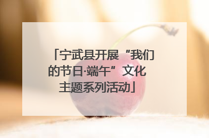 宁武县开展“我们的节日·端午”文化主题系列活动