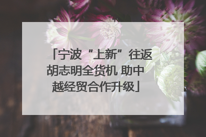 宁波“上新”往返胡志明全货机 助中越经贸合作升级