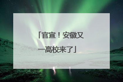 官宣！安徽又一高校来了