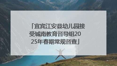 宜宾江安县幼儿园接受城南教育督导组2025年春期常规督查