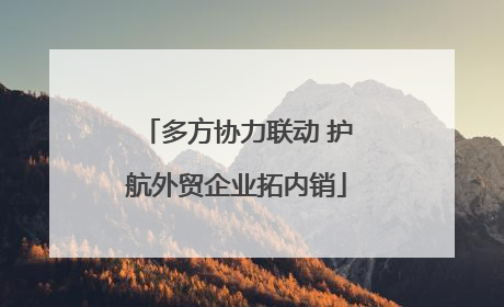 多方协力联动 护航外贸企业拓内销