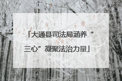 大通县司法局涵养“三心”凝聚法治力量