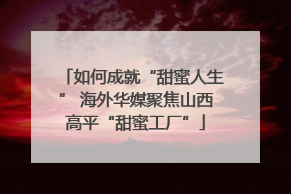 如何成就“甜蜜人生” 海外华媒聚焦山西高平“甜蜜工厂”