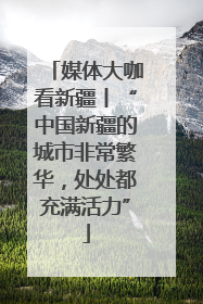 媒体大咖看新疆丨“中国新疆的城市非常繁华，处处都充满活力”