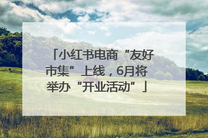 小红书电商“友好市集”上线，6月将举办“开业活动”