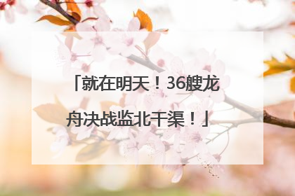 就在明天！36艘龙舟决战监北干渠！