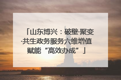 山东博兴：破壁·聚变·共生政务服务六维增值赋能“高效办成”