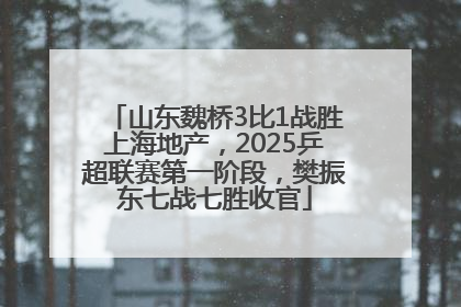 山东魏桥3比1战胜上海地产，2025乒超联赛第一阶段，樊振东七战七胜收官
