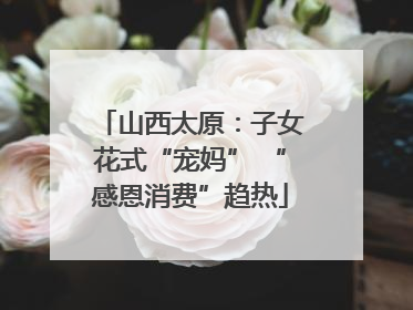 山西太原：子女花式“宠妈” “感恩消费”趋热