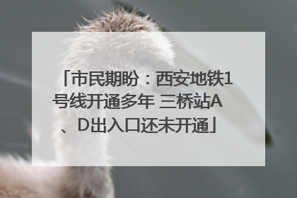 市民期盼：西安地铁1号线开通多年 三桥站A、D出入口还未开通