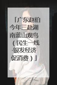 广东赵伯今年三赴湖南蓝山观鸟（民生一线·银发经济促消费）