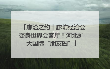 廊洽之约丨廊坊经洽会变身世界会客厅！河北扩大国际“朋友圈”