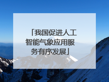 我国促进人工智能气象应用服务有序发展