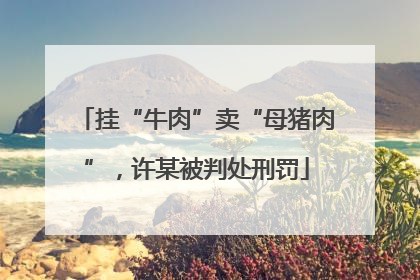 挂“牛肉”卖“母猪肉”，许某被判处刑罚