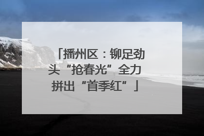 播州区：铆足劲头“抢春光”全力拼出“首季红”