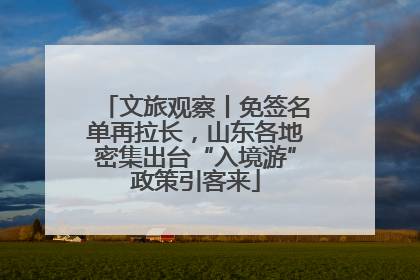 文旅观察丨免签名单再拉长，山东各地密集出台“入境游”政策引客来