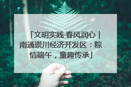 文明实践·春风润心｜南通崇川经济开发区：粽情端午，童趣传承
