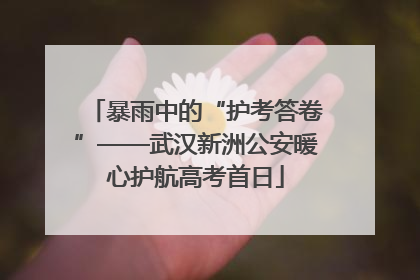 暴雨中的“护考答卷”——武汉新洲公安暖心护航高考首日