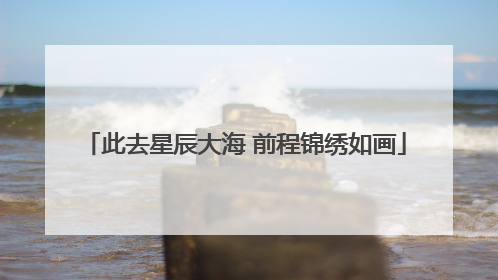 此去星辰大海 前程锦绣如画