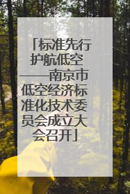 标准先行 护航低空——南京市低空经济标准化技术委员会成立大会召开