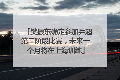 樊振东确定参加乒超第二阶段比赛，未来一个月将在上海训练
