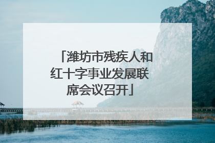 潍坊市残疾人和红十字事业发展联席会议召开