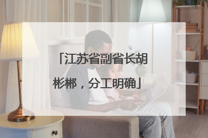 江苏省副省长胡彬郴，分工明确