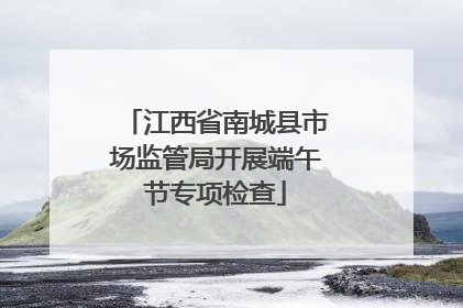 江西省南城县市场监管局开展端午节专项检查