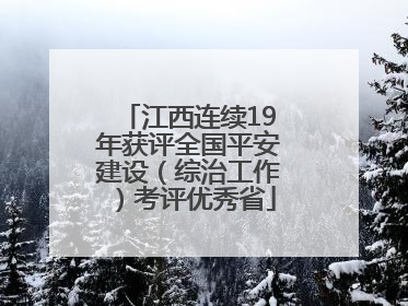 江西连续19年获评全国平安建设（综治工作）考评优秀省