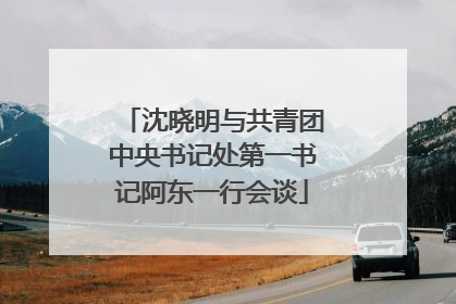 沈晓明与共青团中央书记处第一书记阿东一行会谈