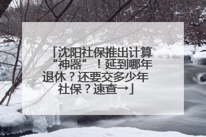 沈阳社保推出计算“神器”！延到哪年退休？还要交多少年社保？速查→