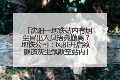 沈阳一地铁站内有烟尘冒出人员捂鼻撤离？地铁公司：风机开启致隧道灰尘飘散至站内