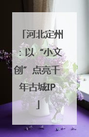 河北定州：以“小文创”点亮千年古城IP