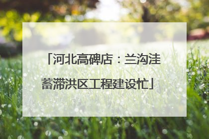 河北高碑店：兰沟洼蓄滞洪区工程建设忙